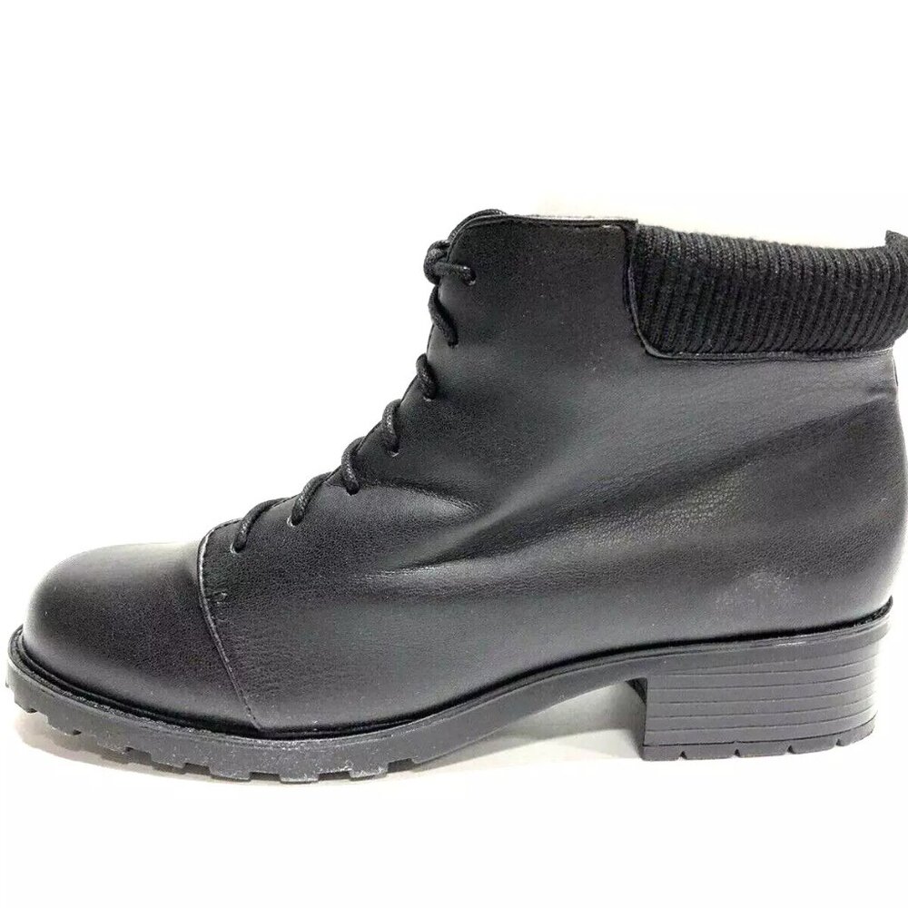 Trotters Women's Becky Low Bootie Black Leather Size 9N